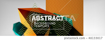 Triangular 3d geometric shapes composition, abstract background Triangular 3d geometric shapes composition, abstract background 48133017