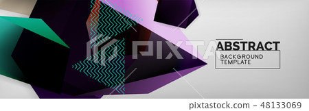 Triangular 3d geometric shapes composition, abstract background Triangular 3d geometric shapes composition, abstract background 48133069