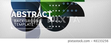 Circles and semicircles abstract background, circle design business template Circles and semicircles abstract background, circle design business template 48133256