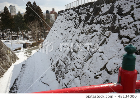 Morioka castle trace park in winter 48134000