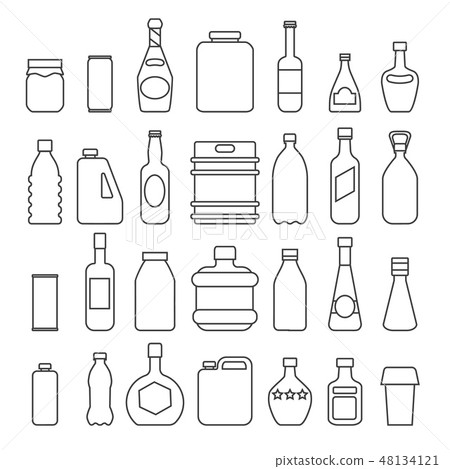 Beverage packaging icons 48134121