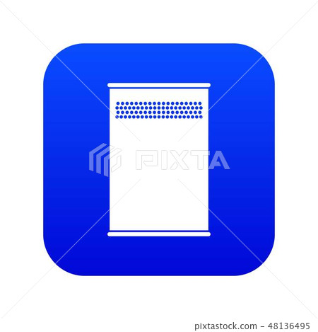 Trash can icon digital blue 48136495