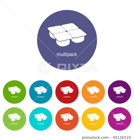 Many packages icons set vector color Many packages icons set vector color 48136528