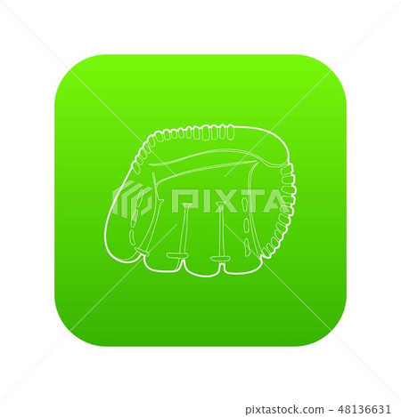 Baseball glove icon green vector Baseball glove icon green vector 48136631