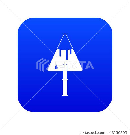 Construction trowel icon digital blue 48136805
