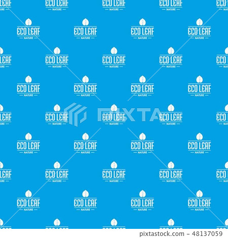 Eco organic pattern vector seamless blue - Stock Illustration [48137059 ...