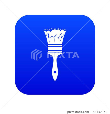 Paint brush icon digital blue Paint brush icon digital blue 48137140