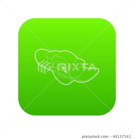 Blocked wheel icon green vector Blocked wheel icon green vector 48137141