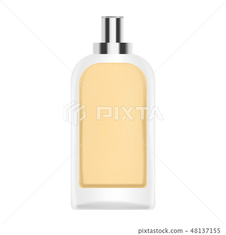 Orange perfume bottle icon, realistic style 48137155