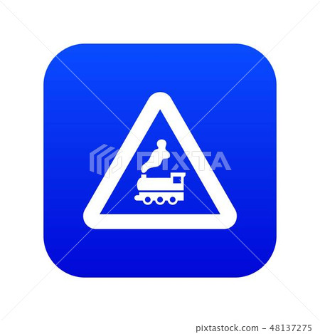 Warning Sign Railway Crossing Without Barrier Stock Illustration