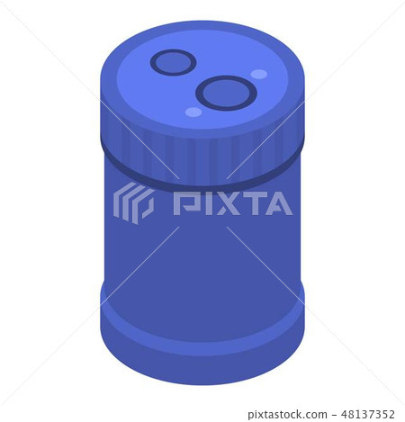 Blue sharpener icon, isometric style 48137352