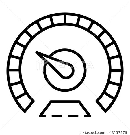 Measure speedometer icon, outline style Measure speedometer icon, outline style 48137376