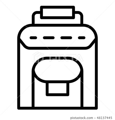 Hand backpack icon, outline style Hand backpack icon, outline style 48137445