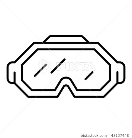 Ski glasses icon, outline style 48137448