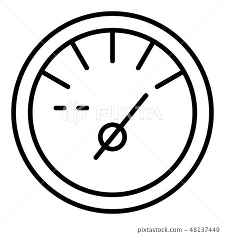 Fuel full tachometer icon, outline style Fuel full tachometer icon, outline style 48137449