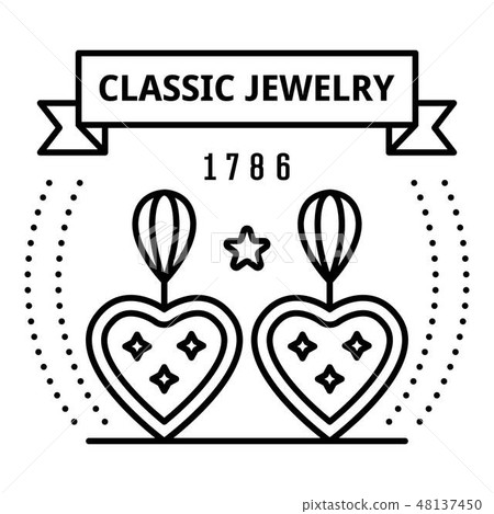 Classic jewelry logo, outline style Classic jewelry logo, outline style 48137450