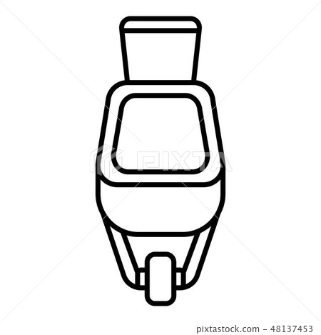 Front wheelbarrow icon, outline style Front wheelbarrow icon, outline style 48137453