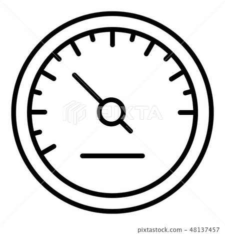 Race speedometer icon, outline style Race speedometer icon, outline style 48137457