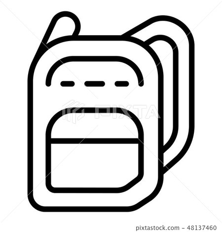 School backpack icon, outline style School backpack icon, outline style 48137460