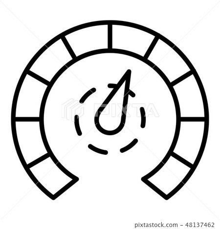 Tachometer car icon, outline style Tachometer car icon, outline style 48137462