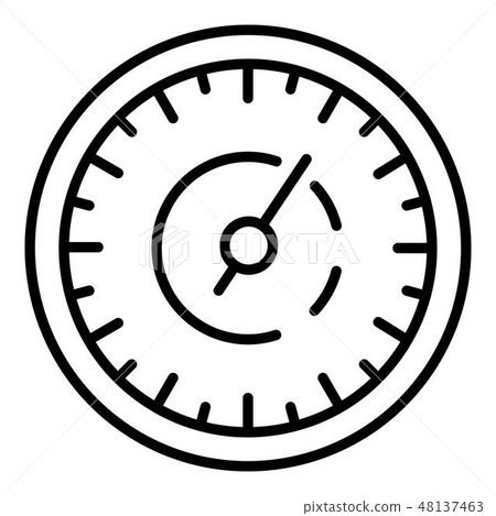 Retro speedometer icon, outline style Retro speedometer icon, outline style 48137463