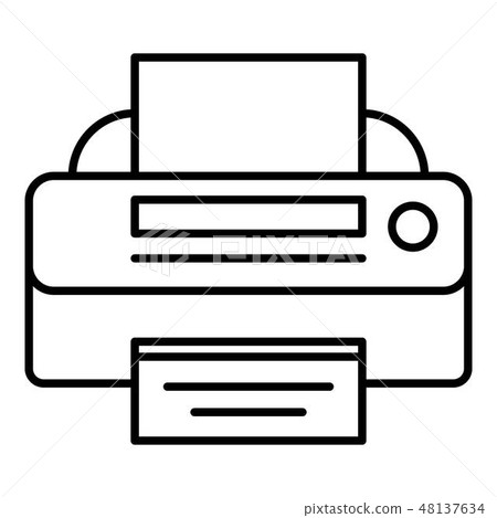 Photo printer icon, outline style Photo printer icon, outline style 48137634