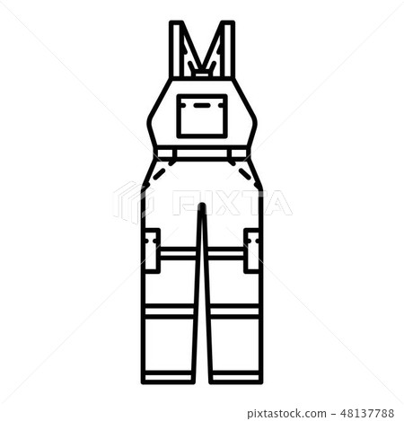 Safety overalls icon, outline style 48137788
