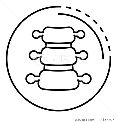 Part of spine icon, outline style Part of spine icon, outline style 48137807