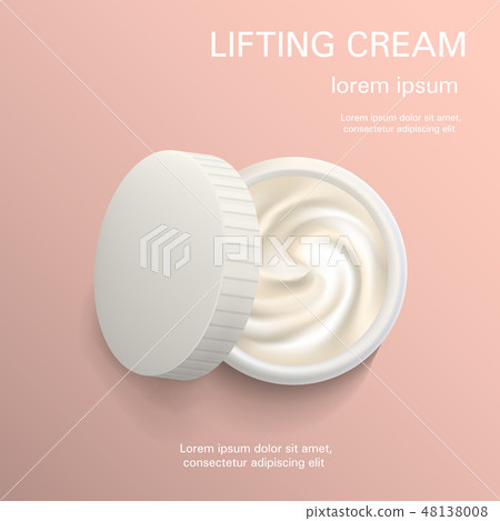Lifting facial banner, realistic style 48138008