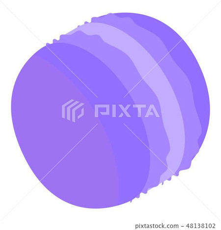 Violet sweet macaroon icon, isometric style 48138102