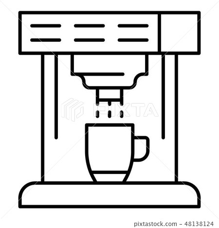 Coffee machine icon, outline style Coffee machine icon, outline style 48138124