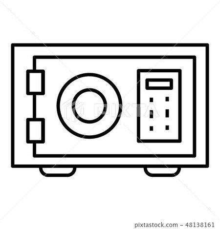 Metal safe icon, outline style Metal safe icon, outline style 48138161