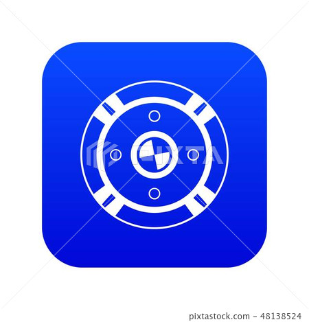 Shield icon digital blue Shield icon digital blue 48138524