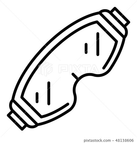 Ski glasses icon, outline style 48138606