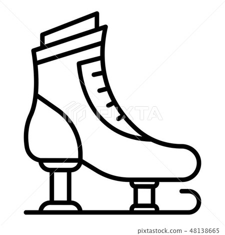 Ice skates icon, outline style 48138665