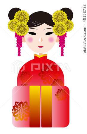 Chinese-style girl illustration 48138758