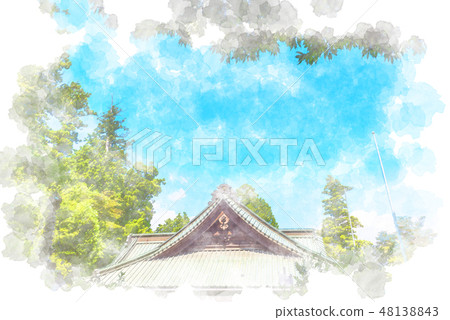 高雄山冥想水彩畫 48138843