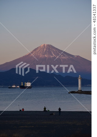 Cherry colored Mt. Fuji ~ Cherry colored of Mt. Fuji. 48141337