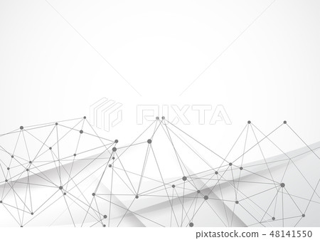 Abstract Geometric Connecting Dots And Lines Stock Illustration 48141550 Pixta