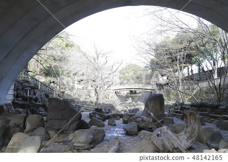 Ohno-bashi seen from the sound-free water park The arch bridge Ohno-bashi seen from the sound-free water park The arch bridge 48142165