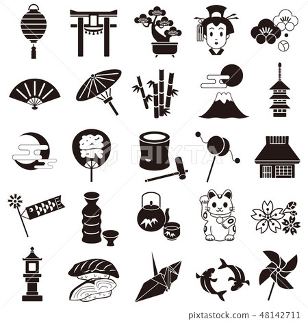 Japanese icon set 48142711