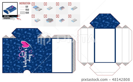 blue box pattern simple for valentines day 48142808