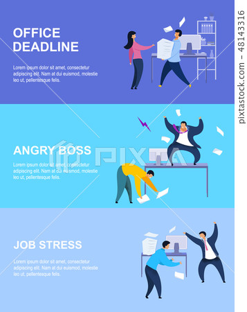 Office Life Flat Vector Illustrations Collection Office Life Flat Vector Illustrations Collection 48143316