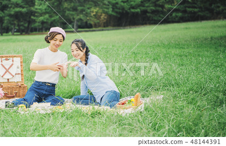 Picnic women friends 48144391