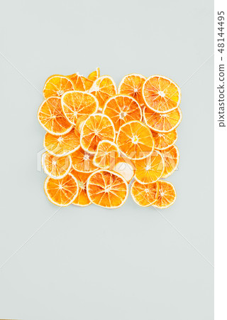 Row in square homemade dried slices oranges Row in square homemade dried slices oranges 48144495