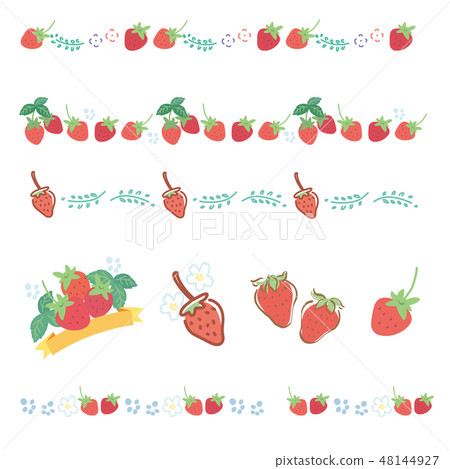 Ichigo Frame Strawberry Strawberry Spring Illustration 48144927