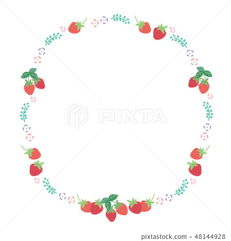 Ichigo Frame Strawberry Strawberry Spring Illustration 48144928