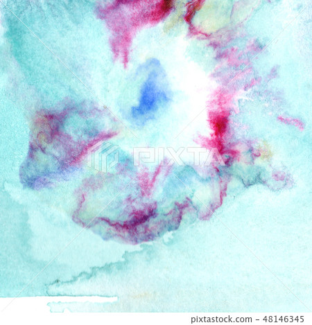 Abstract watercolor paper splash shapes isolated drawing. Illustration aquarelle for background. Abstract watercolor paper splash shapes isolated drawing. Illustration aquarelle for background. 48146345