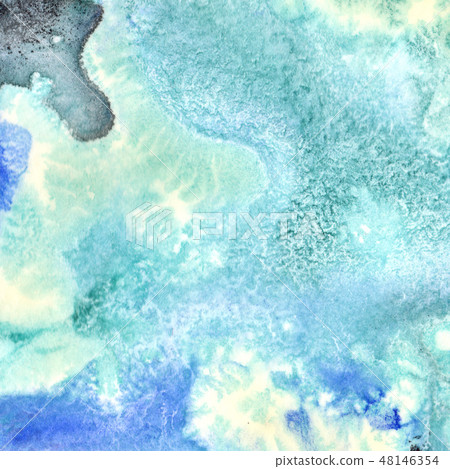 Abstract watercolor paper splash shapes isolated drawing. Illustration aquarelle for background. Abstract watercolor paper splash shapes isolated drawing. Illustration aquarelle for background. 48146354
