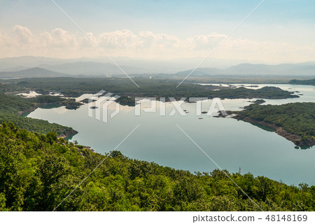 Summer view of the Slansko Lake 48148169